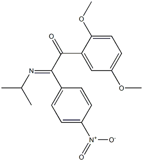 1-(2,5-dimethoxyphenyl)-2-(isopropylimino)-2-(4-nitrophenyl)ethanone Struktur