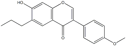 7-hydroxy-3-(4-methoxyphenyl)-6-propyl-4H-chromen-4-one Struktur