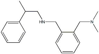 ({2-[(dimethylamino)methyl]phenyl}methyl)(2-phenylpropyl)amine Struktur