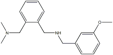 ({2-[(dimethylamino)methyl]phenyl}methyl)[(3-methoxyphenyl)methyl]amine Struktur