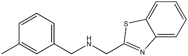 (1,3-benzothiazol-2-ylmethyl)[(3-methylphenyl)methyl]amine Struktur