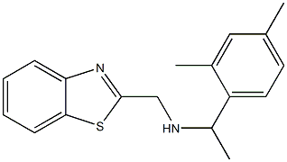 (1,3-benzothiazol-2-ylmethyl)[1-(2,4-dimethylphenyl)ethyl]amine Struktur