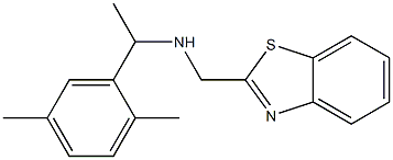 (1,3-benzothiazol-2-ylmethyl)[1-(2,5-dimethylphenyl)ethyl]amine Struktur