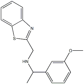 (1,3-benzothiazol-2-ylmethyl)[1-(3-methoxyphenyl)ethyl]amine Struktur