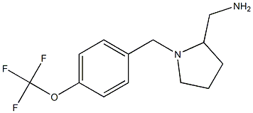 (1-{[4-(trifluoromethoxy)phenyl]methyl}pyrrolidin-2-yl)methanamine Struktur