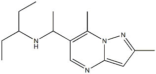 (1-{2,7-dimethylpyrazolo[1,5-a]pyrimidin-6-yl}ethyl)(pentan-3-yl)amine Struktur