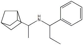 (1-{bicyclo[2.2.1]heptan-2-yl}ethyl)(1-phenylpropyl)amine Struktur