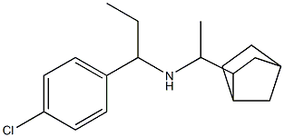 (1-{bicyclo[2.2.1]heptan-2-yl}ethyl)[1-(4-chlorophenyl)propyl]amine Struktur