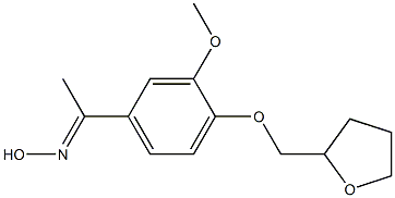 (1E)-1-[3-methoxy-4-(tetrahydrofuran-2-ylmethoxy)phenyl]ethanone oxime Struktur