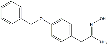 (1Z)-N'-hydroxy-2-{4-[(2-methylbenzyl)oxy]phenyl}ethanimidamide Struktur