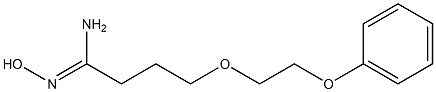 (1Z)-N'-hydroxy-4-(2-phenoxyethoxy)butanimidamide Struktur