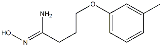 (1Z)-N'-hydroxy-4-(3-methylphenoxy)butanimidamide Struktur