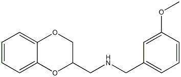 (2,3-dihydro-1,4-benzodioxin-2-ylmethyl)[(3-methoxyphenyl)methyl]amine Struktur