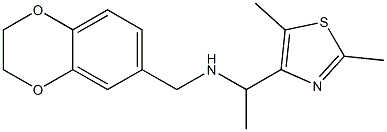 (2,3-dihydro-1,4-benzodioxin-6-ylmethyl)[1-(2,5-dimethyl-1,3-thiazol-4-yl)ethyl]amine Struktur