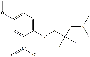 (2-{[(4-methoxy-2-nitrophenyl)amino]methyl}-2-methylpropyl)dimethylamine Struktur