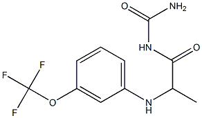 (2-{[3-(trifluoromethoxy)phenyl]amino}propanoyl)urea Struktur