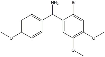 (2-bromo-4,5-dimethoxyphenyl)(4-methoxyphenyl)methanamine Struktur