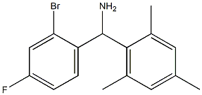 (2-bromo-4-fluorophenyl)(2,4,6-trimethylphenyl)methanamine Struktur