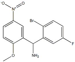 (2-bromo-5-fluorophenyl)(2-methoxy-5-nitrophenyl)methanamine Struktur