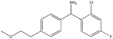 (2-chloro-4-fluorophenyl)[4-(2-methoxyethyl)phenyl]methanamine Struktur