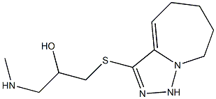 (2-hydroxy-3-{5H,6H,7H,8H,9H-[1,2,4]triazolo[3,4-a]azepin-3-ylsulfanyl}propyl)(methyl)amine Struktur