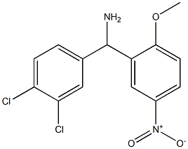 (3,4-dichlorophenyl)(2-methoxy-5-nitrophenyl)methanamine Struktur