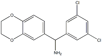 (3,5-dichlorophenyl)(2,3-dihydro-1,4-benzodioxin-6-yl)methanamine Struktur