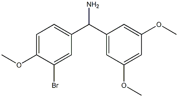 (3-bromo-4-methoxyphenyl)(3,5-dimethoxyphenyl)methanamine Struktur