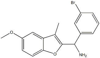 (3-bromophenyl)(5-methoxy-3-methyl-1-benzofuran-2-yl)methanamine Struktur