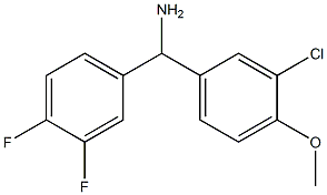 (3-chloro-4-methoxyphenyl)(3,4-difluorophenyl)methanamine Struktur