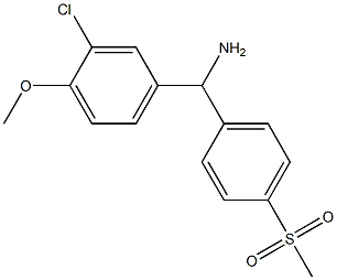 (3-chloro-4-methoxyphenyl)(4-methanesulfonylphenyl)methanamine Struktur