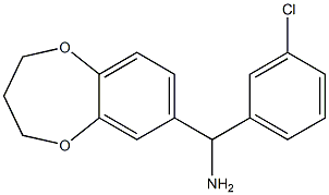 (3-chlorophenyl)(3,4-dihydro-2H-1,5-benzodioxepin-7-yl)methanamine Struktur