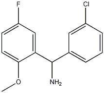 (3-chlorophenyl)(5-fluoro-2-methoxyphenyl)methanamine Struktur