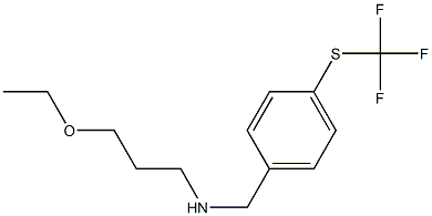 (3-ethoxypropyl)({4-[(trifluoromethyl)sulfanyl]phenyl}methyl)amine Struktur