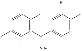 (3-fluoro-4-methylphenyl)(2,3,5,6-tetramethylphenyl)methanamine Struktur