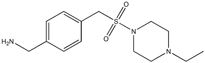 (4-{[(4-ethylpiperazine-1-)sulfonyl]methyl}phenyl)methanamine Struktur