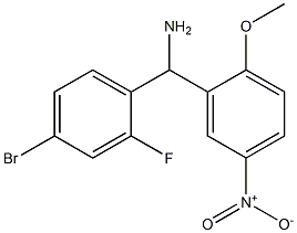 (4-bromo-2-fluorophenyl)(2-methoxy-5-nitrophenyl)methanamine Struktur