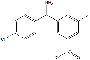 (4-chlorophenyl)(3-methyl-5-nitrophenyl)methanamine Struktur