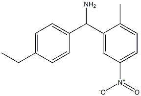 (4-ethylphenyl)(2-methyl-5-nitrophenyl)methanamine Struktur