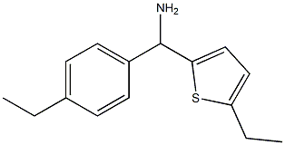 (4-ethylphenyl)(5-ethylthiophen-2-yl)methanamine Struktur