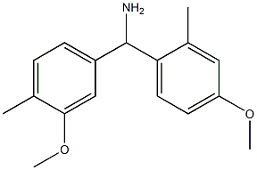 (4-methoxy-2-methylphenyl)(3-methoxy-4-methylphenyl)methanamine Struktur