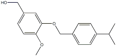 (4-methoxy-3-{[4-(propan-2-yl)phenyl]methoxy}phenyl)methanol Struktur