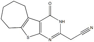 (4-oxo-3,5,6,7,8,9-hexahydro-4H-cyclohepta[4,5]thieno[2,3-d]pyrimidin-2-yl)acetonitrile Struktur