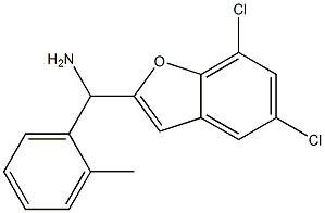 (5,7-dichloro-1-benzofuran-2-yl)(2-methylphenyl)methanamine Struktur