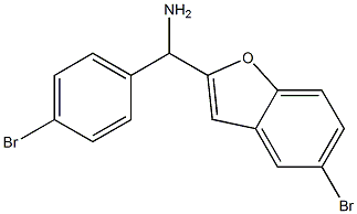 (5-bromo-1-benzofuran-2-yl)(4-bromophenyl)methanamine Struktur