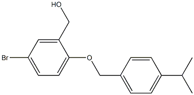 (5-bromo-2-{[4-(propan-2-yl)phenyl]methoxy}phenyl)methanol Struktur