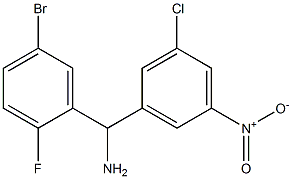 (5-bromo-2-fluorophenyl)(3-chloro-5-nitrophenyl)methanamine Struktur