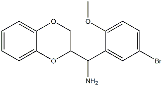 (5-bromo-2-methoxyphenyl)(2,3-dihydro-1,4-benzodioxin-2-yl)methanamine Struktur