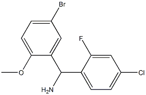 (5-bromo-2-methoxyphenyl)(4-chloro-2-fluorophenyl)methanamine Struktur