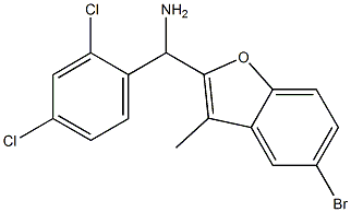 (5-bromo-3-methyl-1-benzofuran-2-yl)(2,4-dichlorophenyl)methanamine Struktur